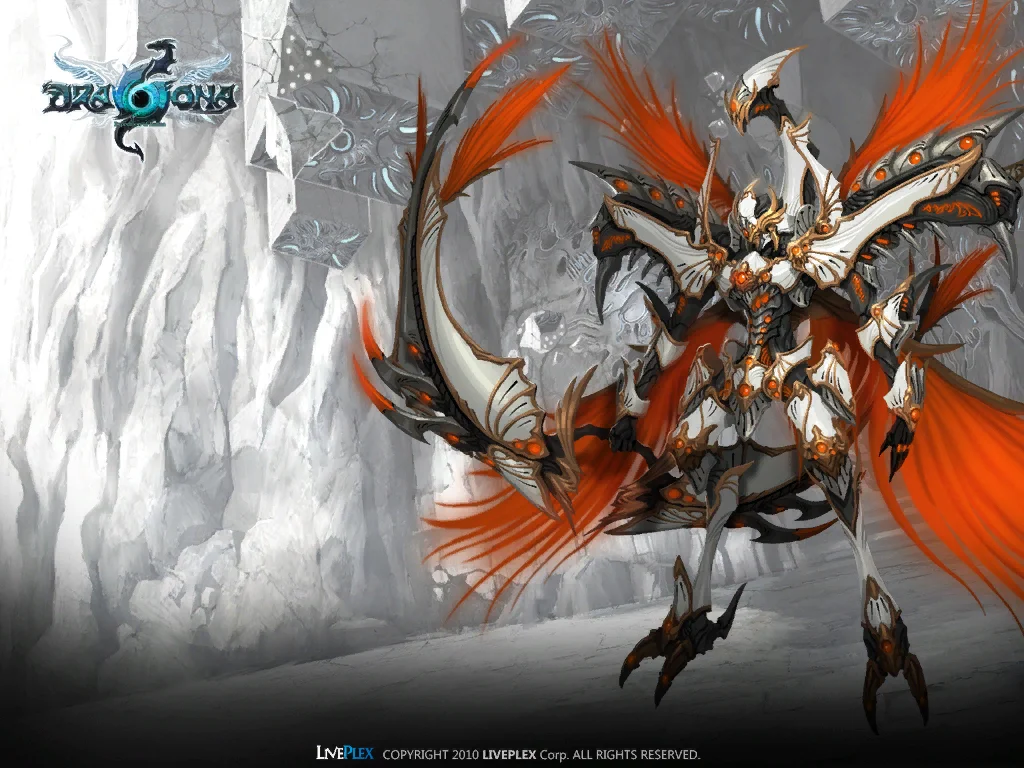 Orange-winged armored warrior — official Dragona: Fireborne loading screen artwork